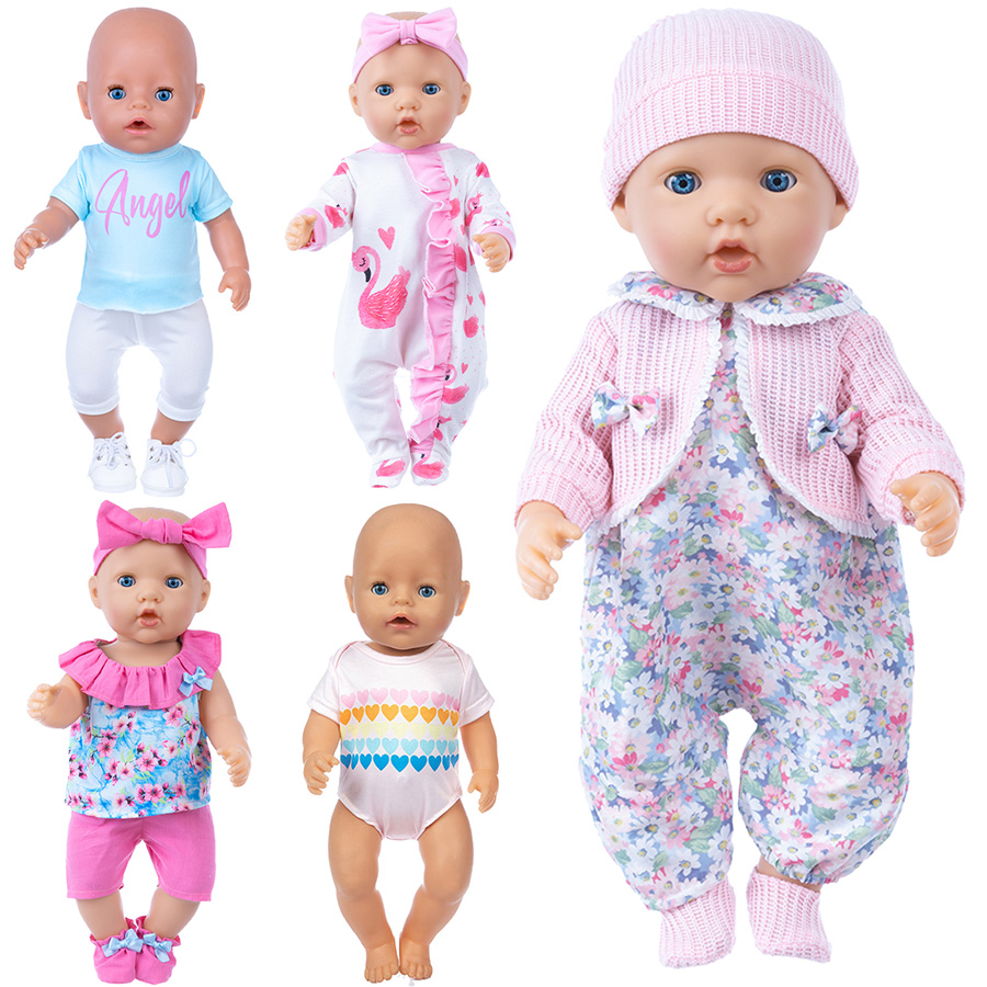 Baby Clothing Girls - Ubranka dla lalek 18-calowych Reborn, uroczy