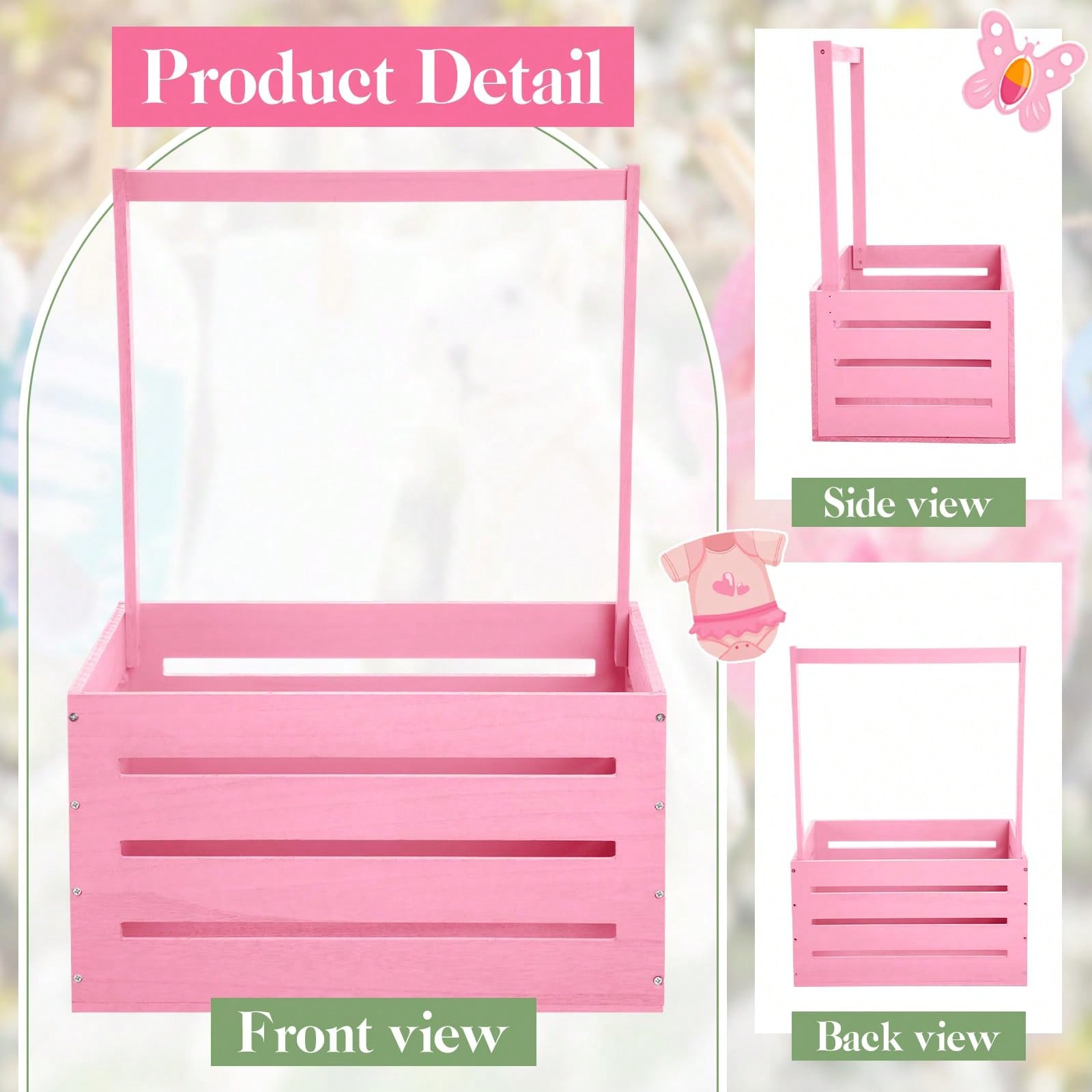 Drewniany kosz na prezenty do  – Baby Clothing Rack Gift recenzja i cena